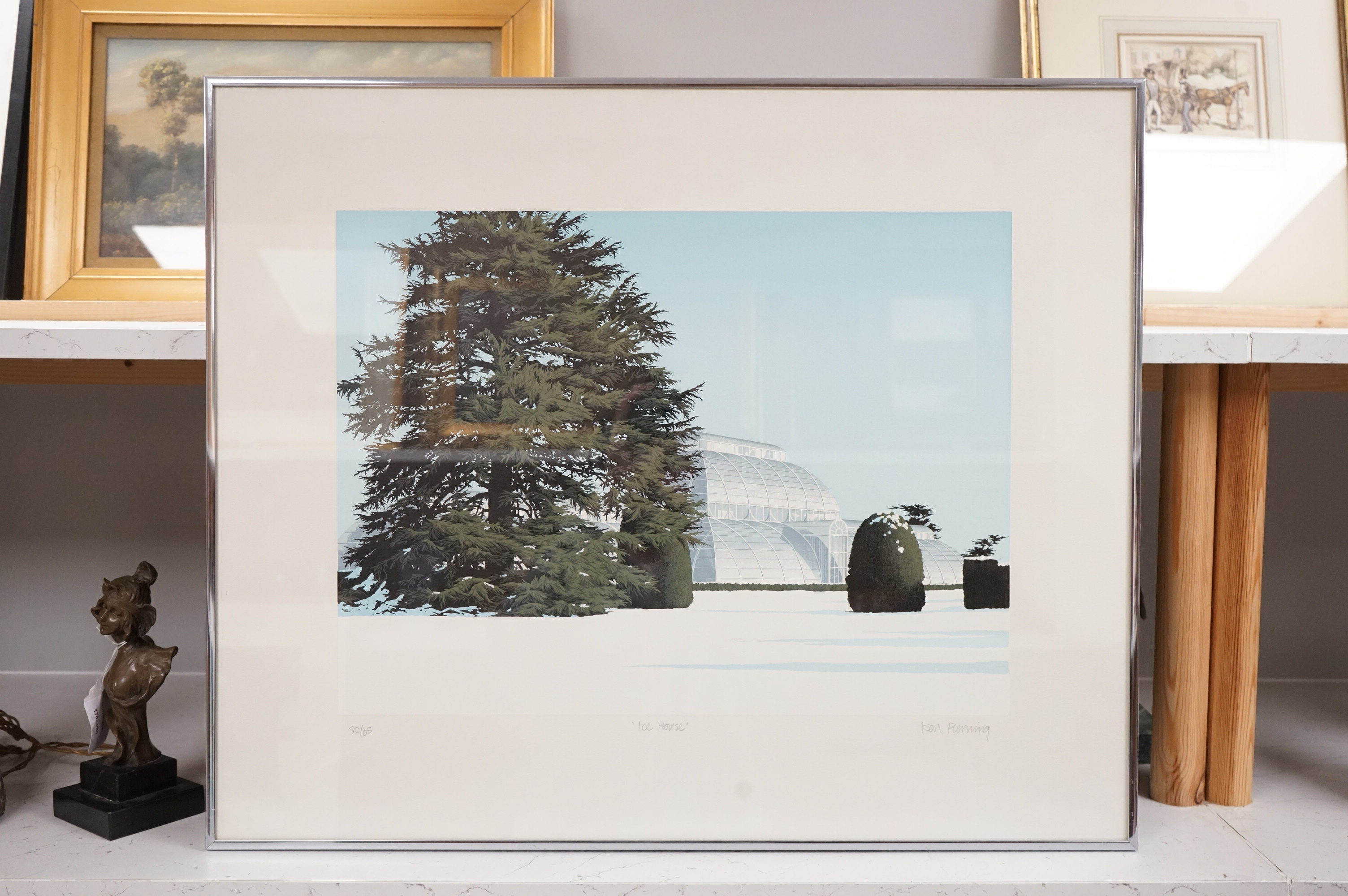Ken Fleming (b.1944), two silkscreen prints comprising 'Three Trees' and 'Ice House', each signed in pencil, limited edition, 53 x 64cm
